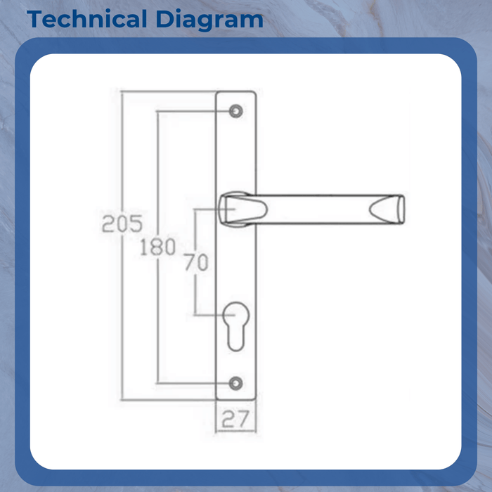 UPVC Door Handle Hoppe Ferco 70mm 70PZ 180mm Fixings Double Glazing Pair Set