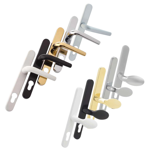 Mila Hero 212mm Screws Sprung Door Handle Inline Lever Pad Offset UPVC Patio