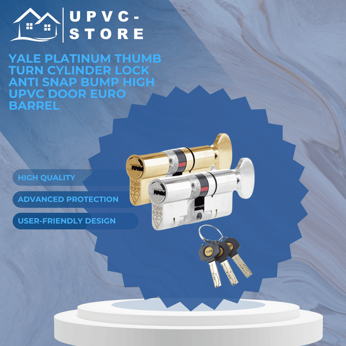 YALE Platinum Thumb Turn Cylinder Lock Anti Snap Bump High uPVC Door Euro Barrel