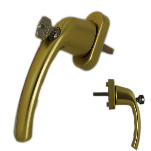 Hoppe Gold Tilt and Turn Window Handle T & T Locking TBT UPVC & Timber Windows