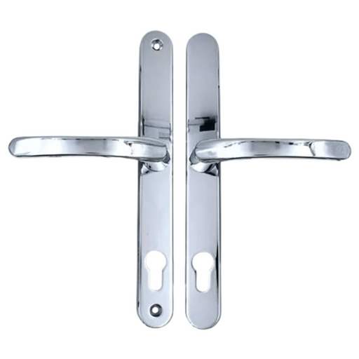 Sprung Lever/Lever uPVC Door Handles – 92mm PZ, 240mm Screw Centres, 270mm Backplate for Multipoint Locks