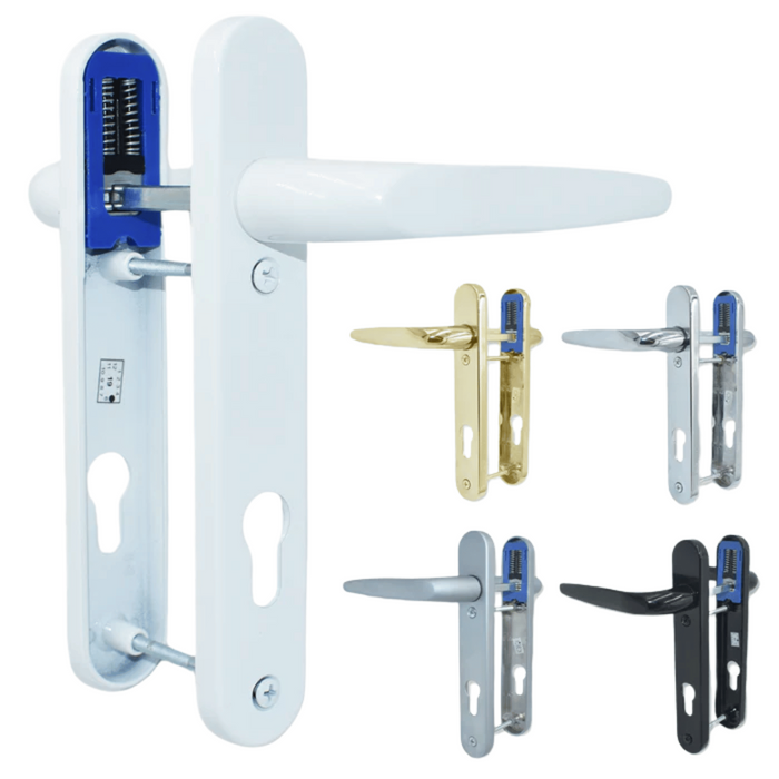 UPVC Double Glazing Trojan Sparta 92PZ 122mm Screw Centers Sprung Patio Door Handle Set PVC