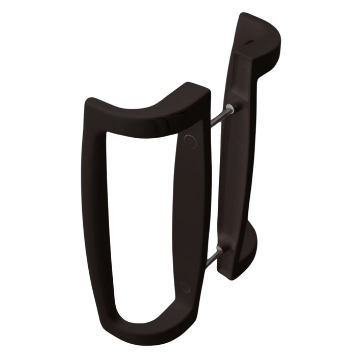 Black uPVC Fuhr Sliding Patio Door D Handle 90pz Blank Dummy Handle Plate