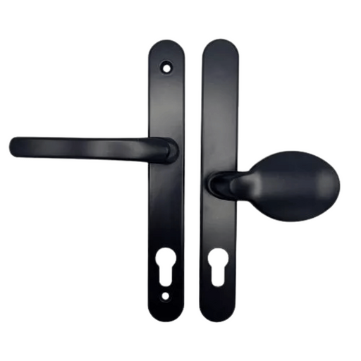 UPVC Offset Lever/Pad Multipoint Door Handles – 95mm/65mm PZ – 200mm Screw Centres – Sprung