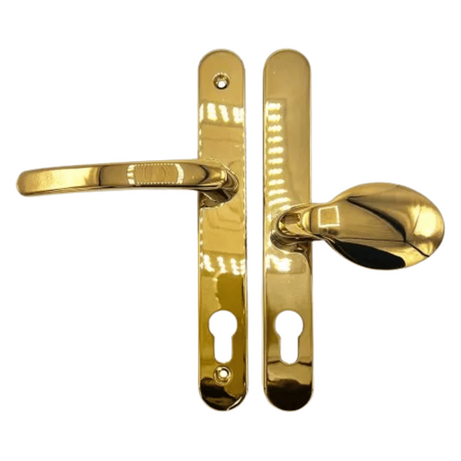 UPVC Offset Lever/Pad Multipoint Door Handles – 95mm/65mm PZ – 200mm Screw Centres – Sprung