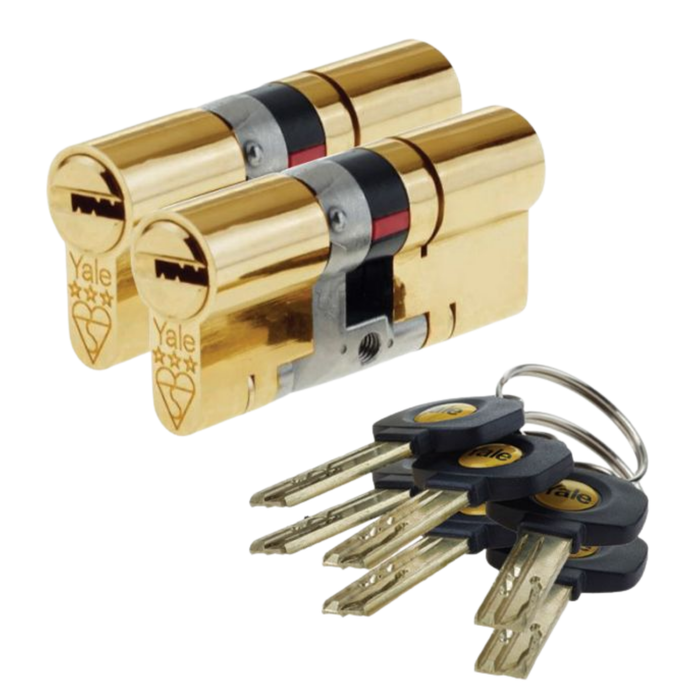 Yale Euro Cylinder Door Lock AS Platinum TS007 3* Star Keyed A Like