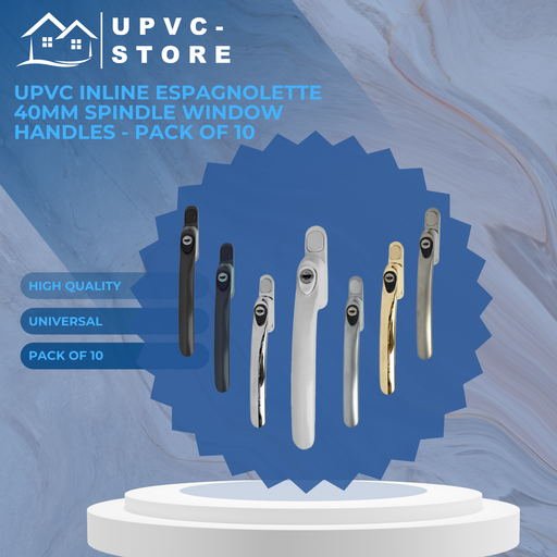 UPVC Inline Espagnolette 40mm Spindle Window Handles x10