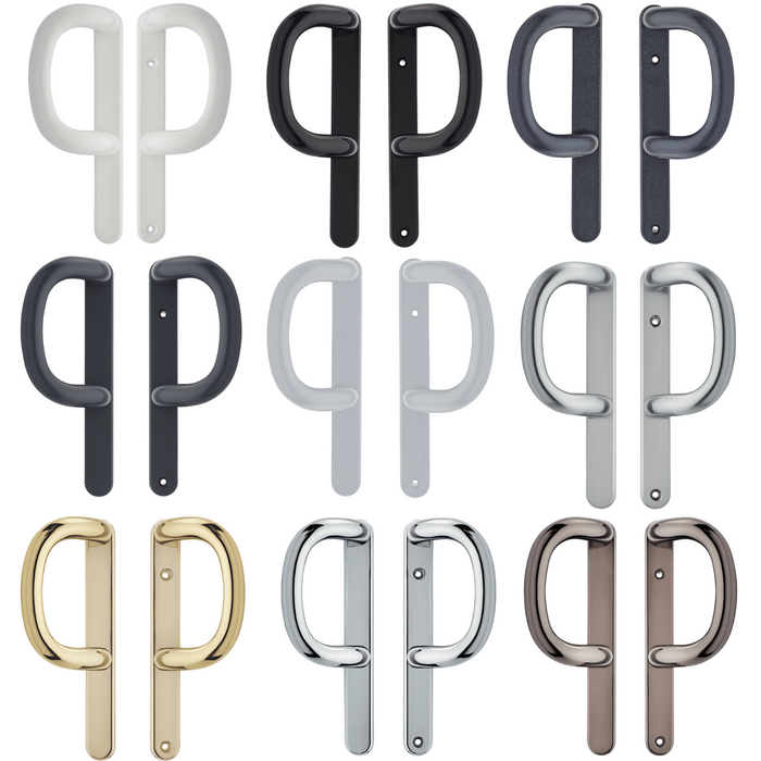 Pembroke Sliding Patio Door Dummy Handle for uPVC, Timber & Aluminium Doors Reversible D shaped