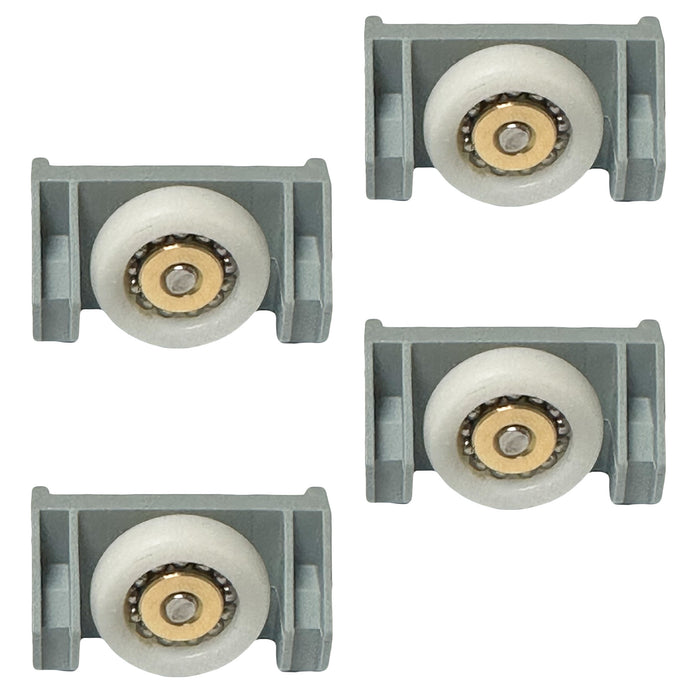 4 x Caravan Ellbee Shower Door Roller bearing and housing 04028 19mm Single Wheels