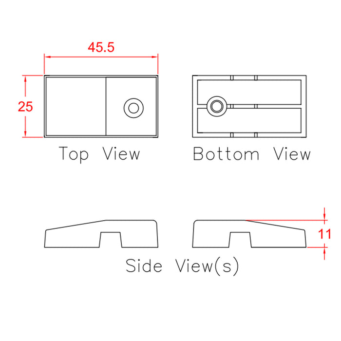 UPVC Door Run Up Block Riser, Clip in Fit - Set of 2 Replacement Plastic Door Closing Guides