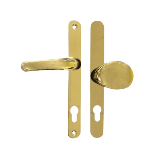 Yale Offset Lever/Pad Gold Handle for uPVC Doors – 92/70mm Centres