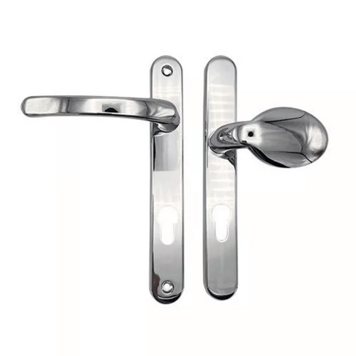 Offset Lever Pad uPVC Multipoint Door Handles – 92/70mm PZ, Sprung, 203mm Screw Centres – For Secure uPVC Doors