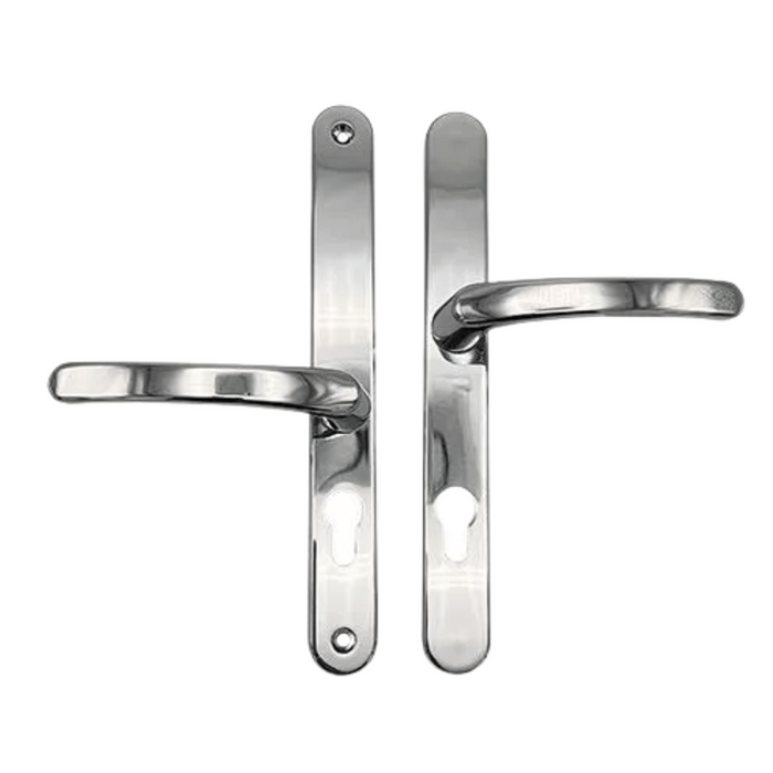 Offset Lever Lever uPVC Multipoint Door Handles – 48/87mm PZ Centres – Sprung – 240mm Screw Fixing Centres