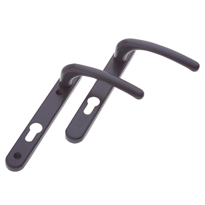 Anthracite Grey RAL 7016 uPVC Door Handle 92PZ Sprung Double Glazing Pair Set Patio PVC Front Lever 92mm