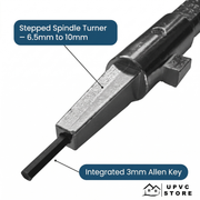 Locksmith Multi Tool – Euro Cylinder Gauge, Cam Turner, Spindle Turner & Backset Measuring Tool | Heavy Duty Steel | Trade & Professional Use