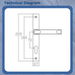 UPVC Door Handle Hoppe Ferco 70mm 70PZ 180mm Fixings Double Glazing Pair Set