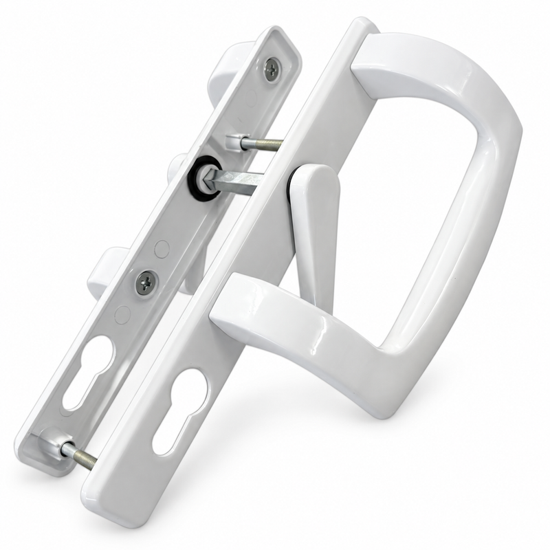 White patio handle pair reverse view