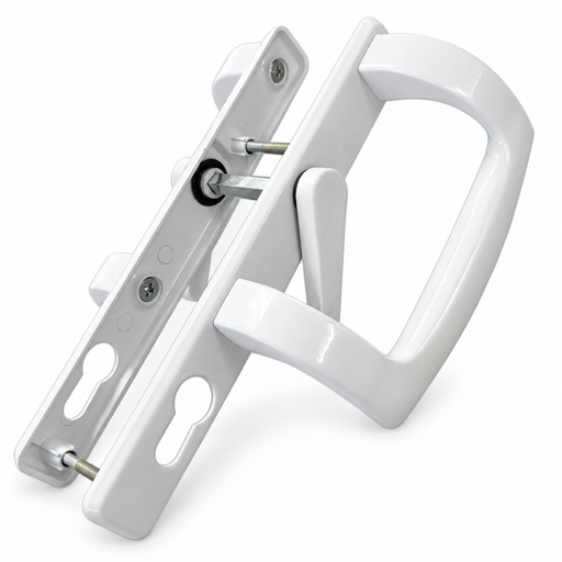 White patio handle pair reverse view