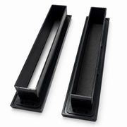 Yale Slimmaster 12 Inch uPVC Door Letterbox - Polished Silver & Black, 317 x 50mm