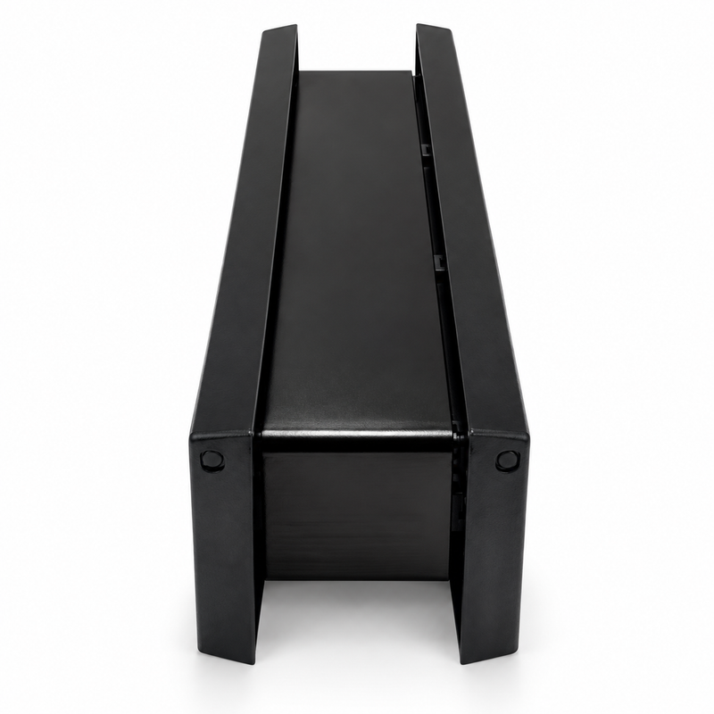 Yale Slimmaster 12 Inch uPVC Door Letterbox - Polished Silver & Black, 317 x 50mm