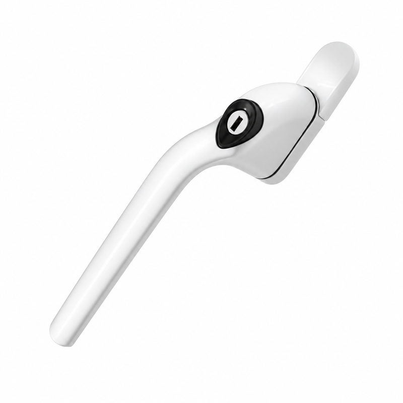 Satin silver Mila ProLinea Curve window handle