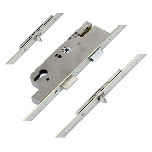 GU Ferco Tripact Latch Deadbolt 2 Tongue Hooks Lift Lever - 20mm Faceplate