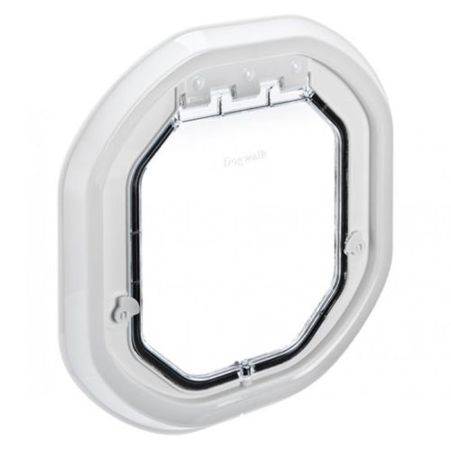 Pet Tek Large Glass Fitting Dog Door Flap Clear And White Available