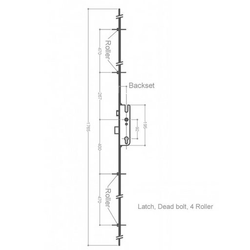 Fullex XL Universal uPVC 16mm Faceplate Multi point 35mm 45mm Backset 92pz