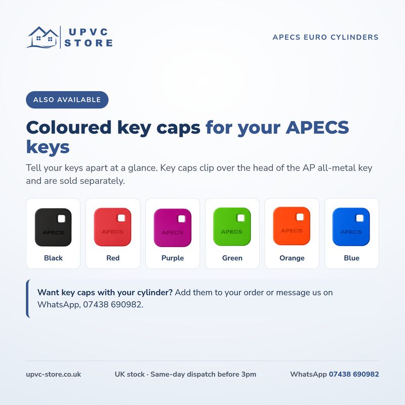 APECS AP v3 3 Star Euro Cylinder Thumbturn Door Lock uPVC Composite Aluminium Timber 3 Keys