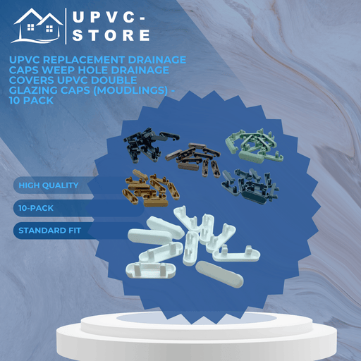 Upvc Replacement Drainage Caps Weep Hole Drainage Covers uPVC Double Glazing Caps (Moudlings) - 10 Pack