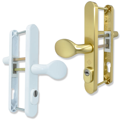 Roto Yale Mila Match Lever Pad Offset Door Handle 92 and 62mm PZ 215mm Screw Fix