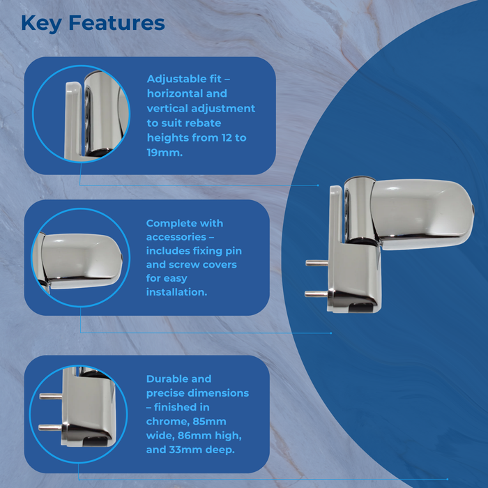 AVOCET MT3D FLAG HINGE CHROME