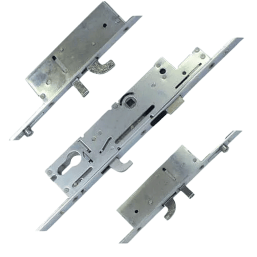 Fullex XL Multipoint Door Lock – 3 Hooks, 2 Anti-Lift Pins, 2 Rollers, Latch – 660mm Top Hook to Spindle (Option 2)