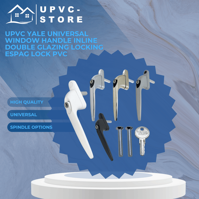 uPVC Yale Universal Window Handle Inline Double Glazing Locking Espag Lock PVC