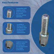 Highline ACK4 Chain Actuator Extension Pins for Electric Window Controls