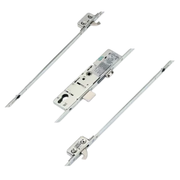 ERA Multipoint Door Lock – Split Spindle with 2 Small Hooks & Latch Deadbolt (680mm Top Hook to Spindle) – Option 3