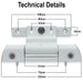 Gardinia 3D Euro Rebate Door Hinge 22mm 9 to 13mm Rebate Adjustable