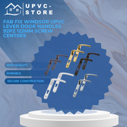 Fab Fix Windsor UPVC Lever Door Handles 92pz 122mm Screw Centres