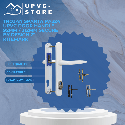 Trojan Sparta PAS24 UPVC Door Handle 92MM / 212MM Secure By Design 2* Kitemark