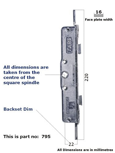 Kenrick Excalibur Window Lock Gear Box 22mm Backset Dual Lock