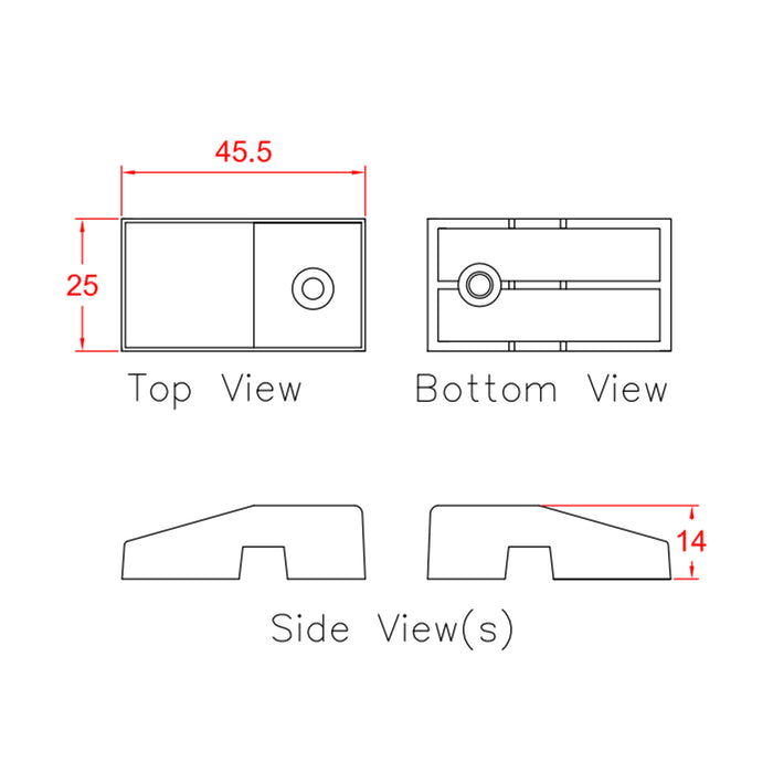 UPVC Door Run Up Block Riser, Clip in Fit - Set of 2 Replacement Plastic Door Closing Guides 