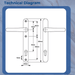 Hoppe Atlanta Lever Lever UPVC Multipoint Door Handles - 92mm PZ Unsprung 200mm Screw Centres Triple Screw Suits Roto