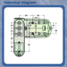 UPVC Double Glazing Door Flag Hinges Adjustable Avocet MT3D Triad Brown