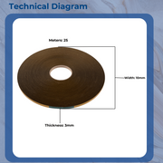 uPVC Double-Sided Glazing Foam Security Tape – Black & White | High-Strength Window Seal