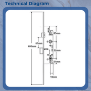 GU Old Style Overnight Lock – Lift Lever Operation with 16mm Faceplate for uPVC and Timber Doors