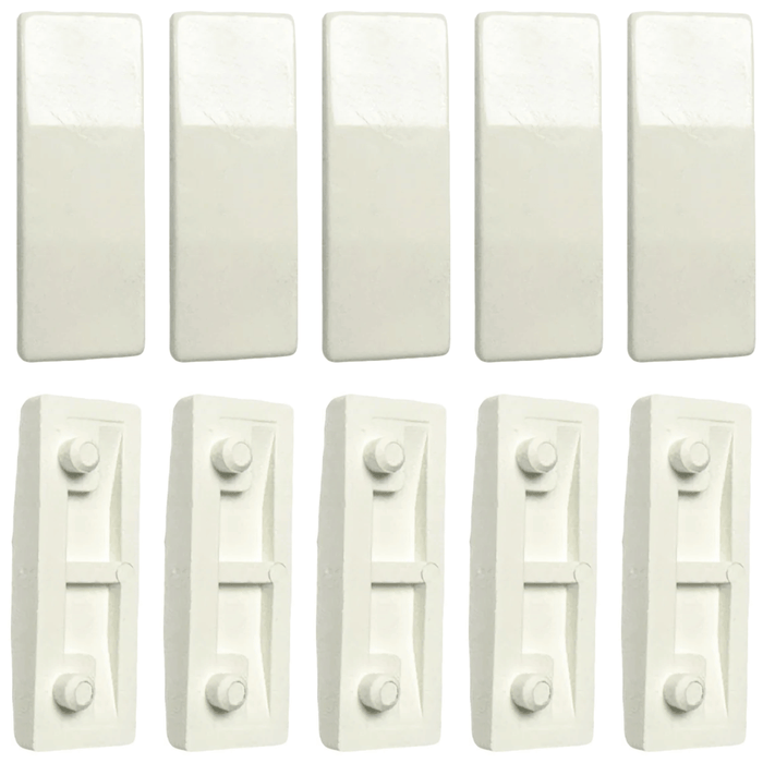 Pack Of 10 - Cockspur Runner Block Wedge 7mm - 7x47x17mm White 