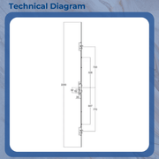 Lockmaster Multipoint Door Lock – 2 Hooks, 2 Anti-Lift Pins, 2 Rollers, Latch & Deadbolt –  Double Spindle Operation (720mm Top Hook to Spindle Distance)