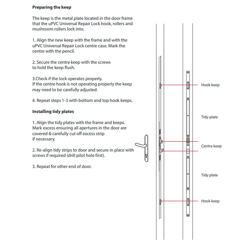 Fullex Multipoint UPVC Door Repair Lock Kit Universal Standard Security