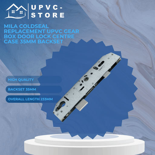 Mila Coldseal Replacement uPVC Gear Box Door Lock Centre Case 35mm Backset