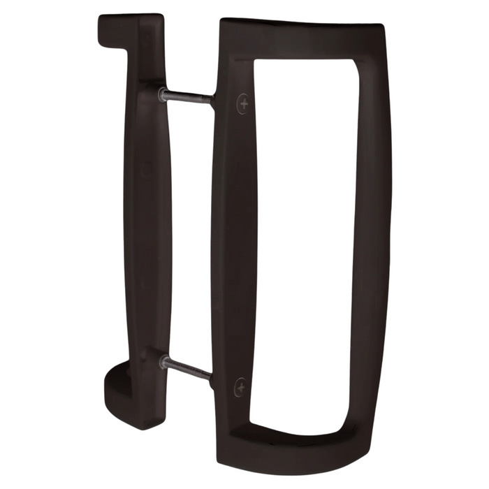 Black uPVC Fuhr Sliding Patio Door D Handle 90pz Blank Dummy Handle Plate